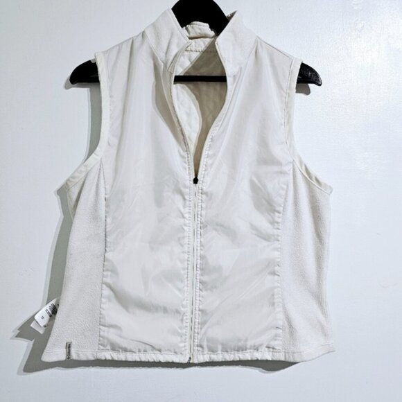 Columbia Medium Cream Lined SportSwear Quilted Zip-up Casual Vest - Picture 6 of 12